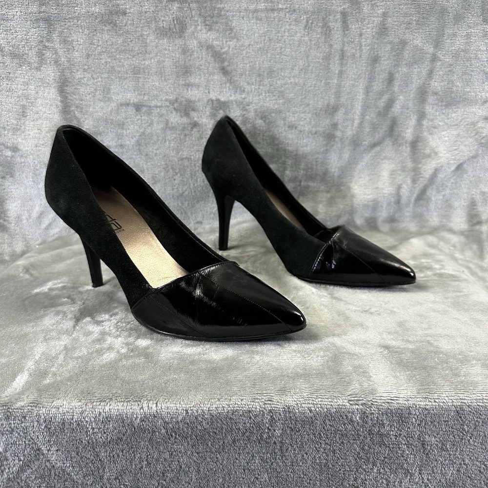 Moda Spana Heels Women's 10 Black Stiletto Pointed Toe